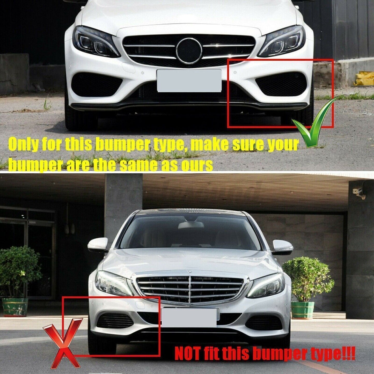 2x Fog Air Vent Cover Trim For Benz W205 C200 C300 C43 2015-2018 Carbon Fiber