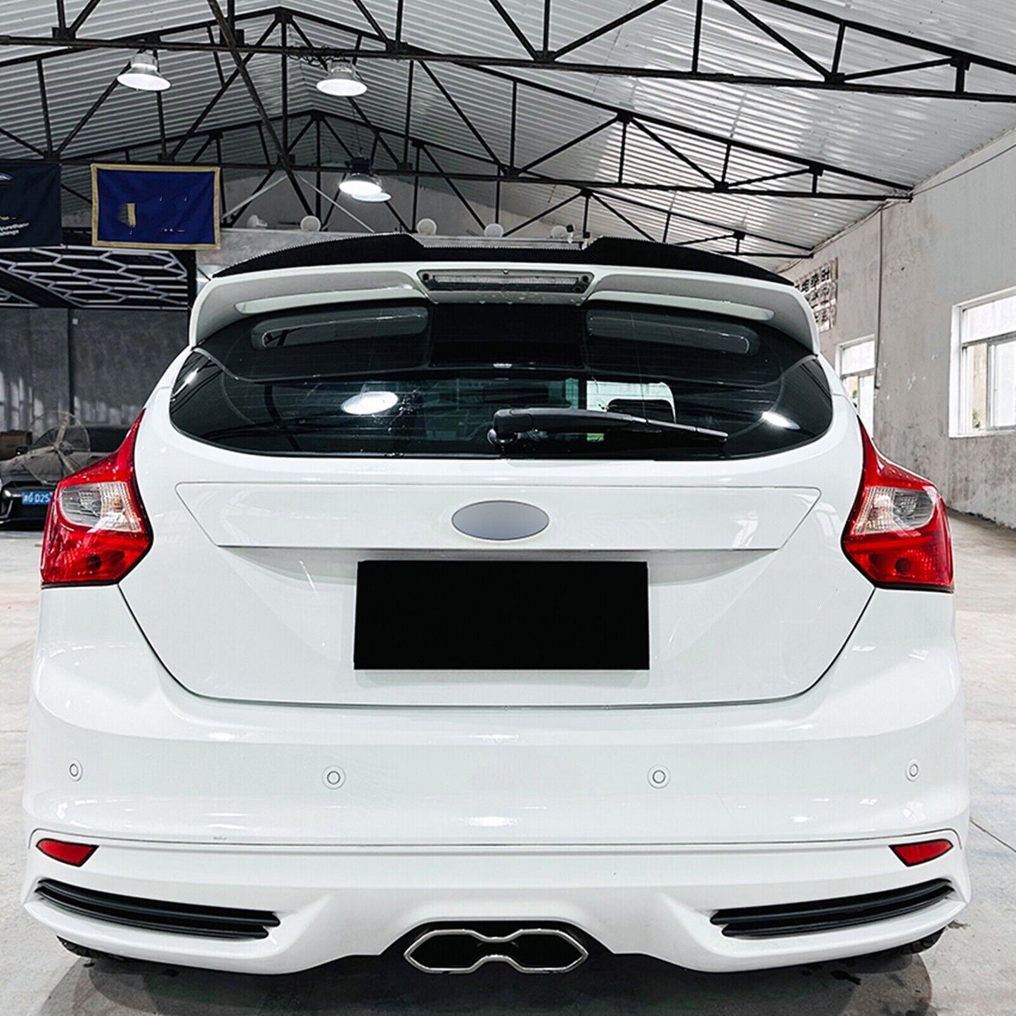 Car Rear Trunk Spoiler Wing For Focus MK3 ST-Line ST 2011-2017 Hatchback Carbon Fiber