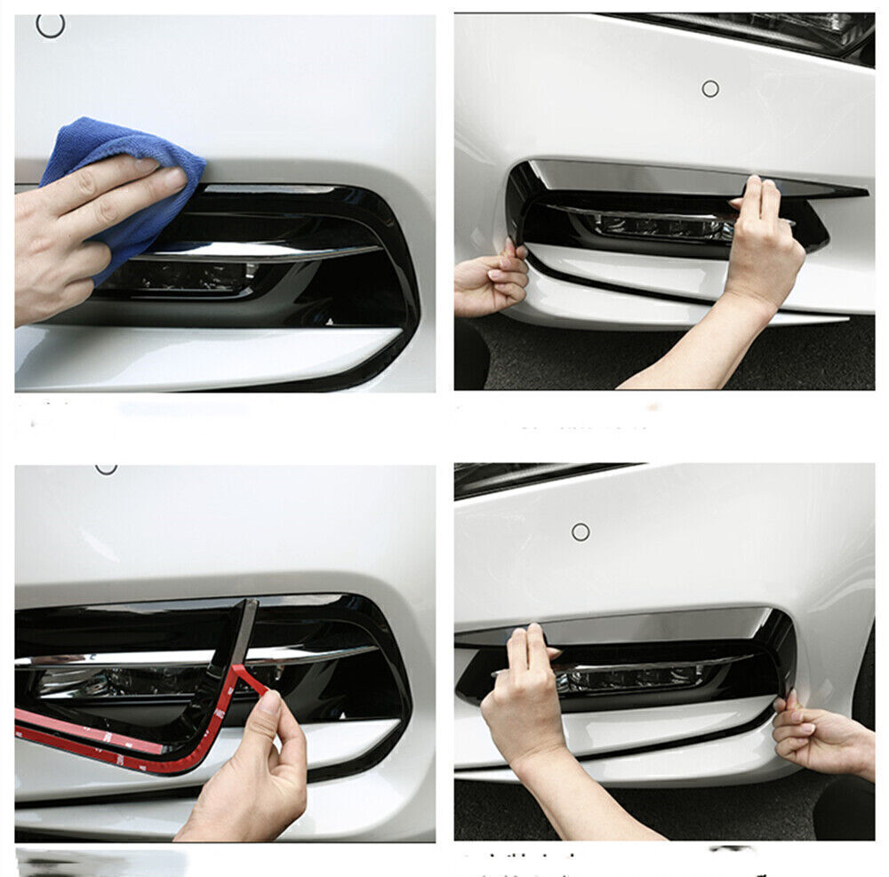 Car Front Bumper Spoiler Fog Light Trim Side Cover Silver For Honda Accord 2018+