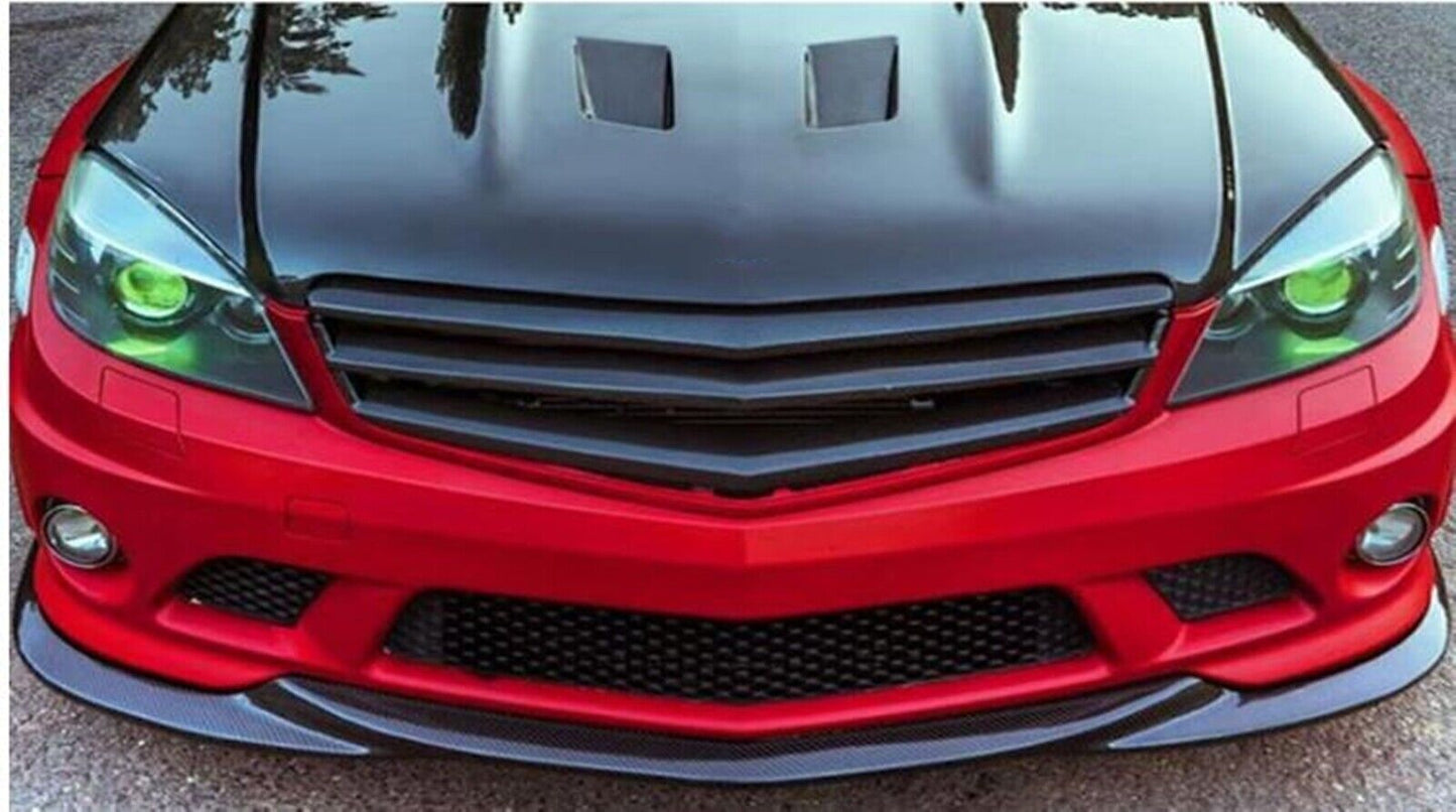 Car Front Bumper Spoiler For Mercedes Benz W204 C Class C63 AMG 2008-2011 Only