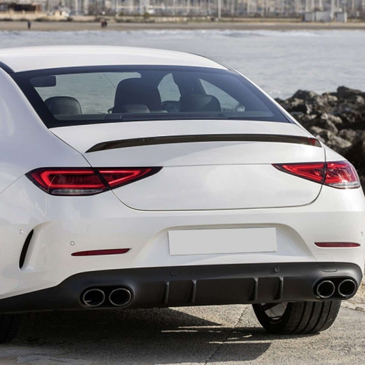 Car Rear Roof Spoiler For 2018-2023 Benz CLS C257 CLS260 300 350 AMG Glossy BLK