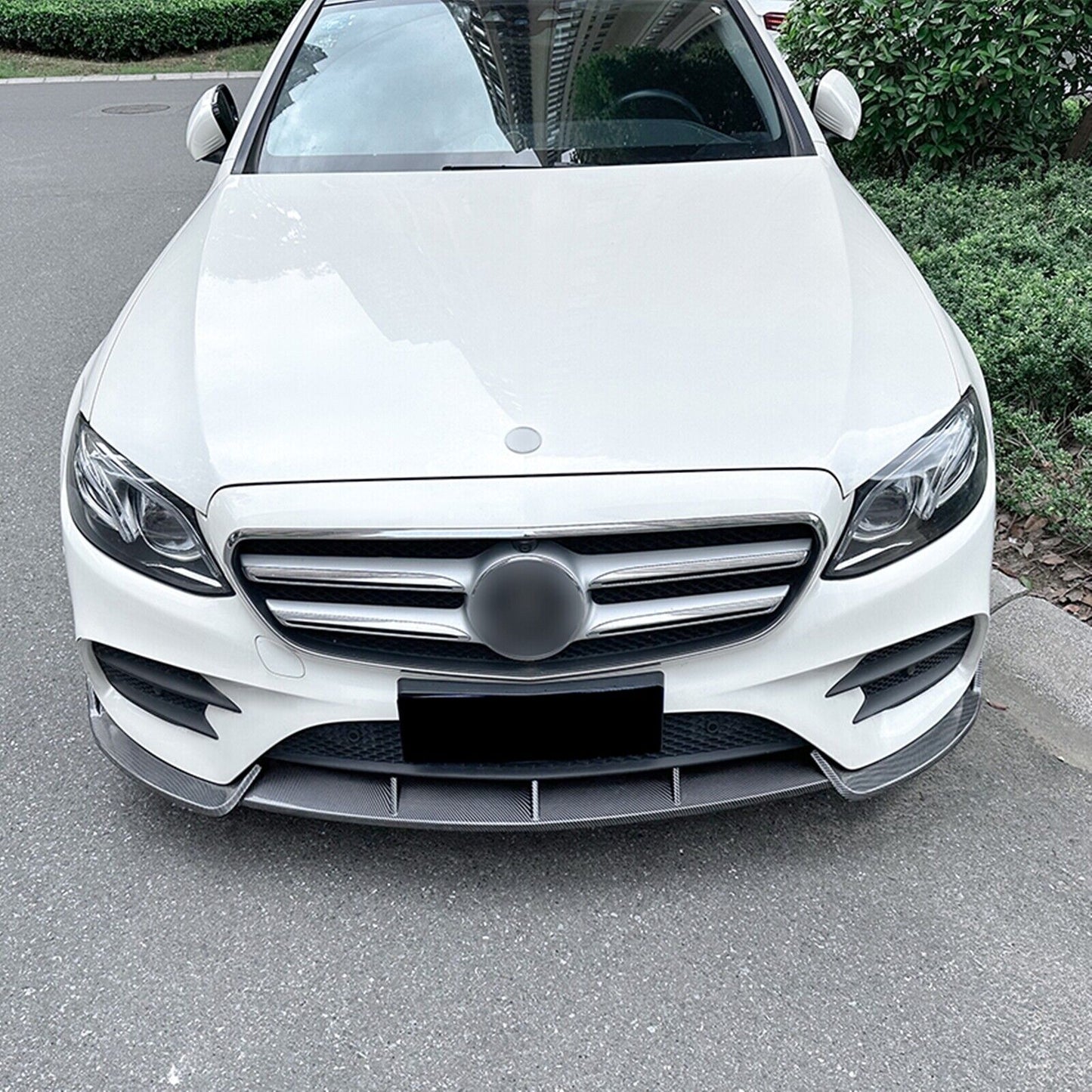 Front Bumper Spoiler Lip Kit For Benz E Class W213 E260 E300 E43 AMG 2017-2019