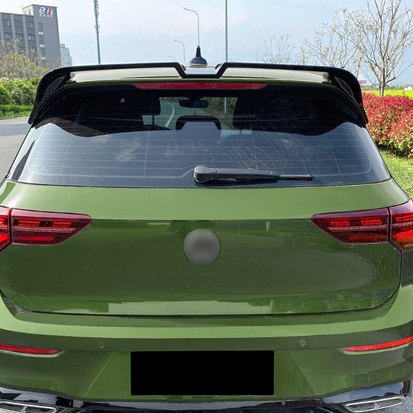 Rear Trunk Lip Wing For VW Golf 8 MK8 GTI R GTD GTE R Line Hatchback 20-23 Black