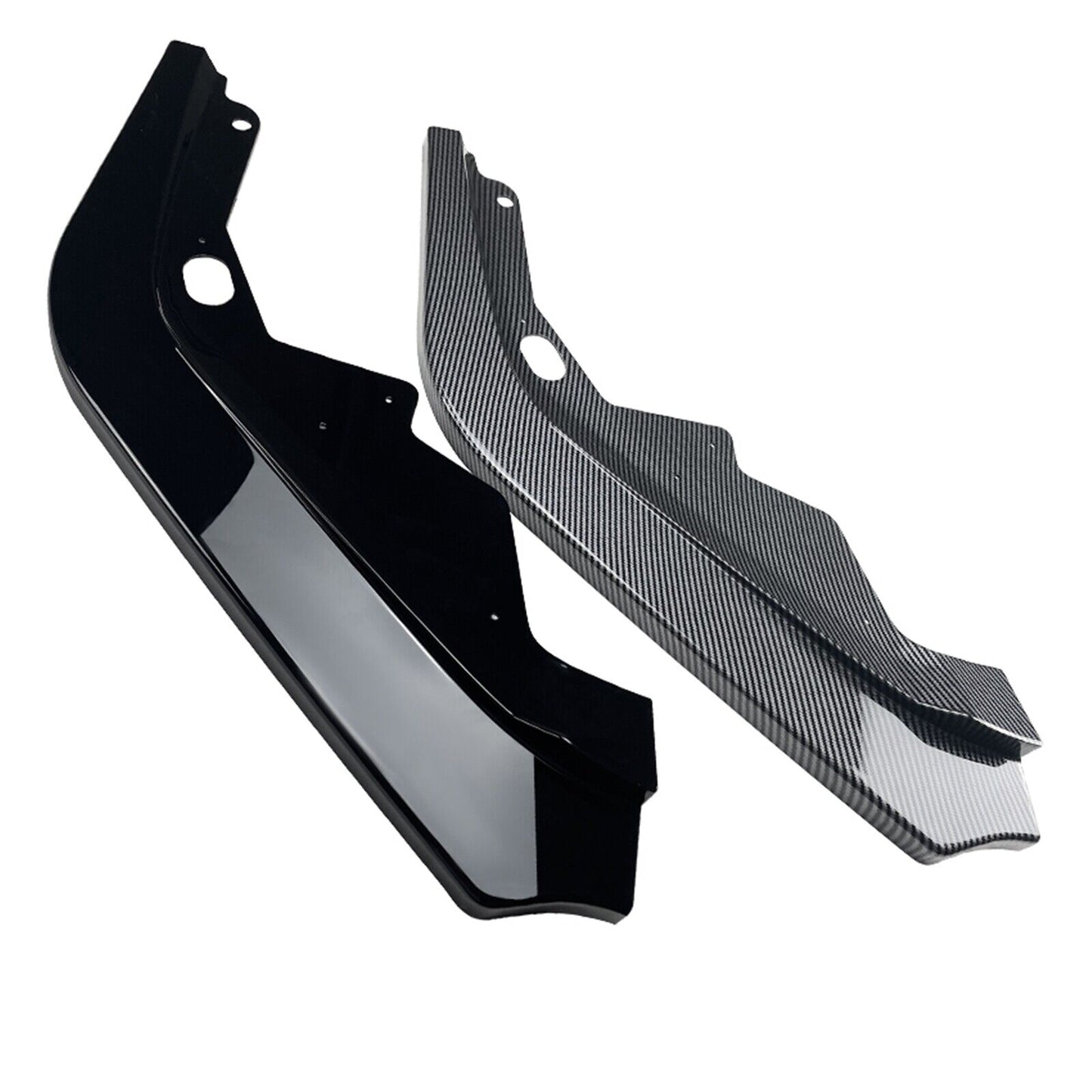 3x Car Front Bumper Spoiler Lip For Honda Civic 11th 2021-2024 Carbon Fiber Look