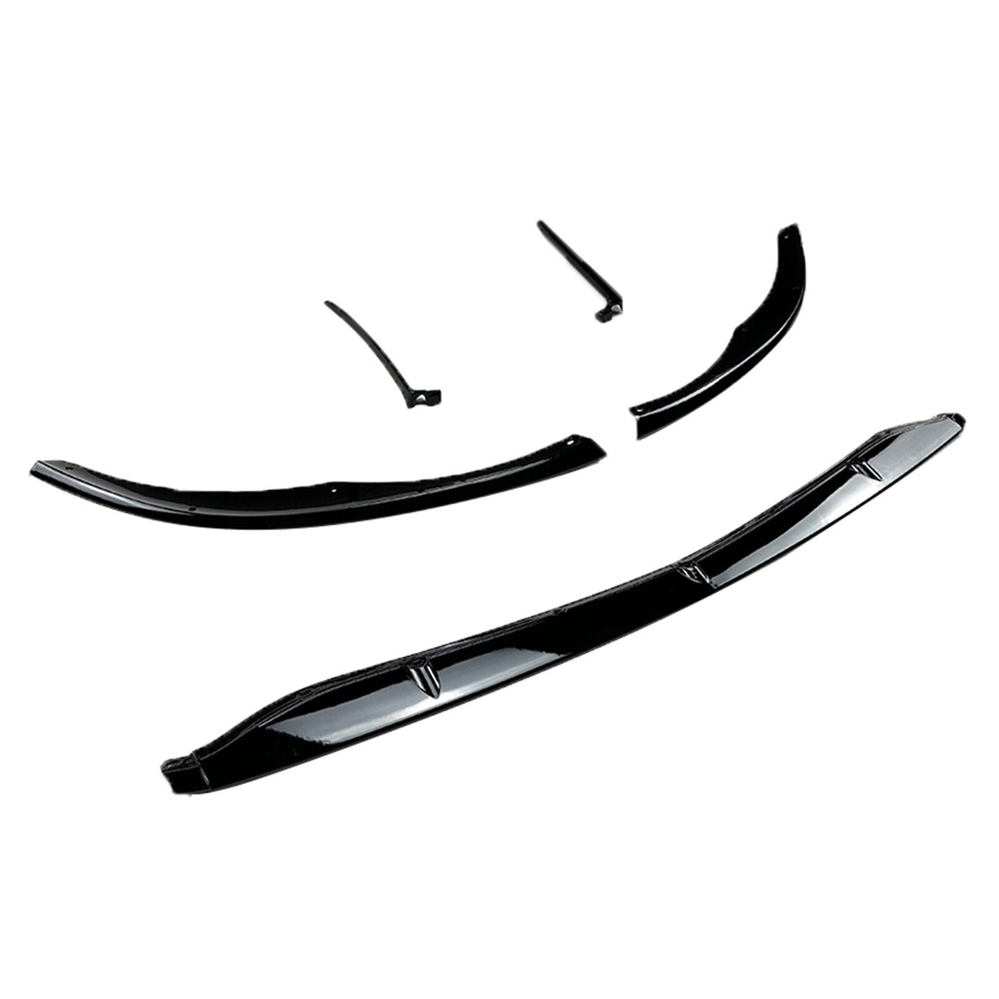 Car Front Bumper Spoiler Lip For Benz C-Class W205 C205 S205 C63 AMG 15-22 Black