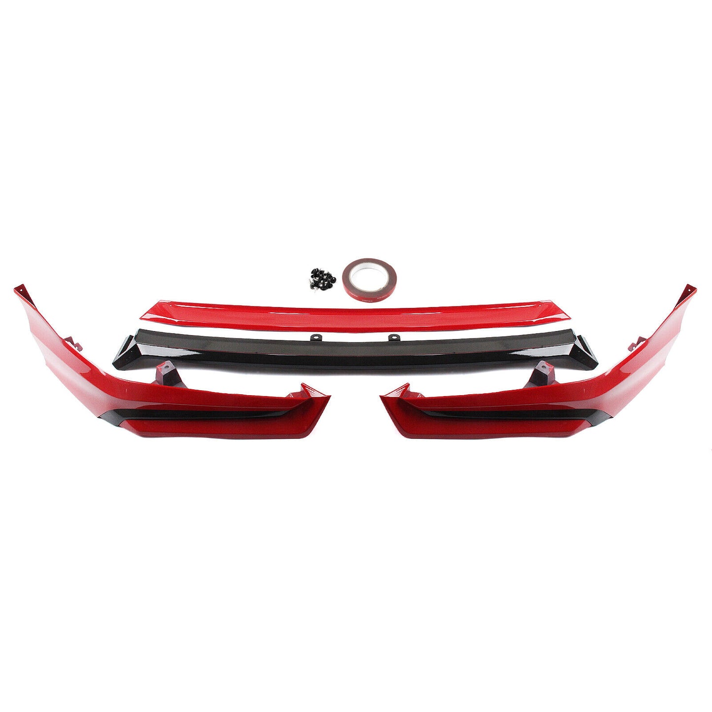 Car Front Bumper Spoiler Lip Side Cover Red For Honda Civic 11th 2022-2024 YOFER