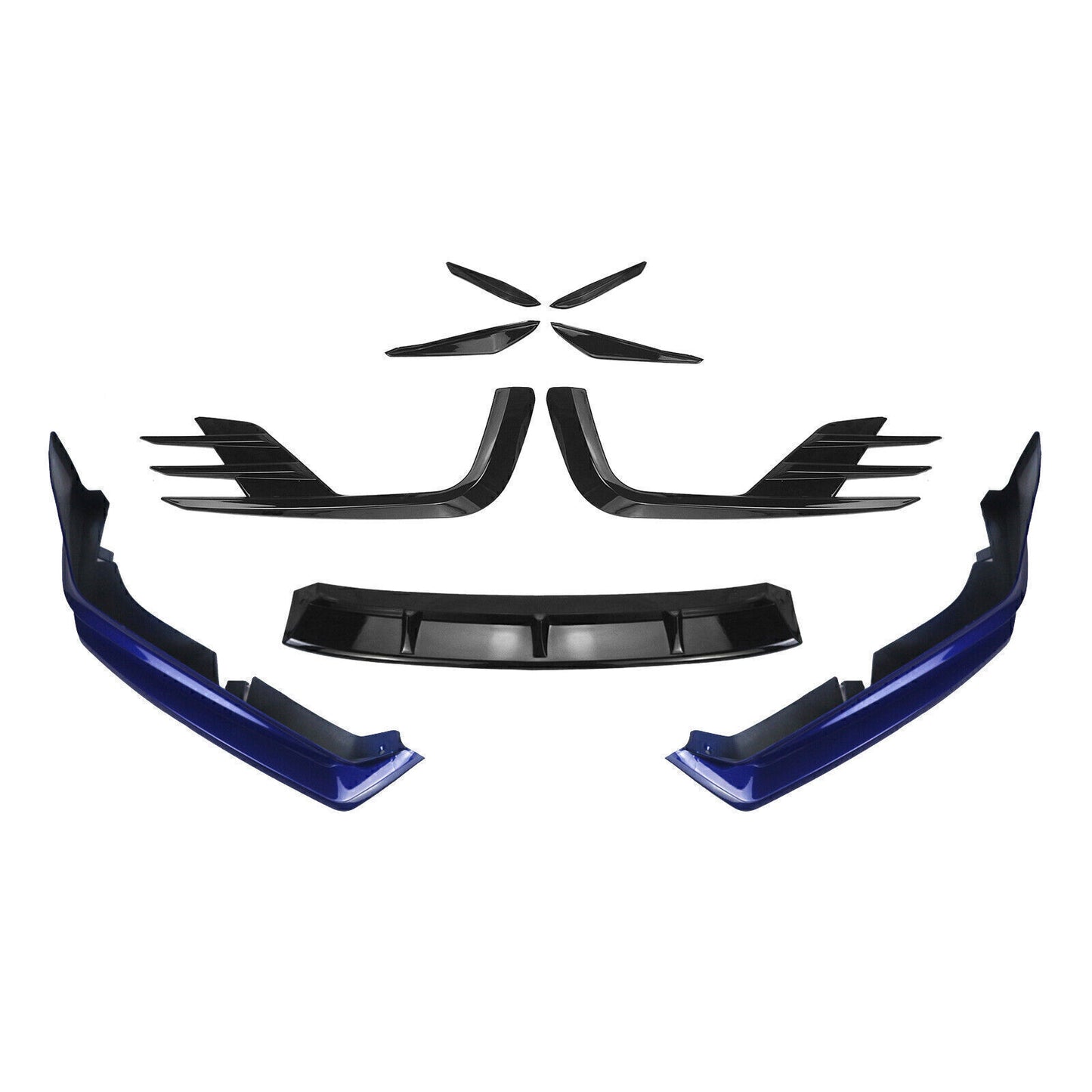 Blue Side Splitter Front Spoiler Air Vent Light Cover For Honda Accord 2021-2022