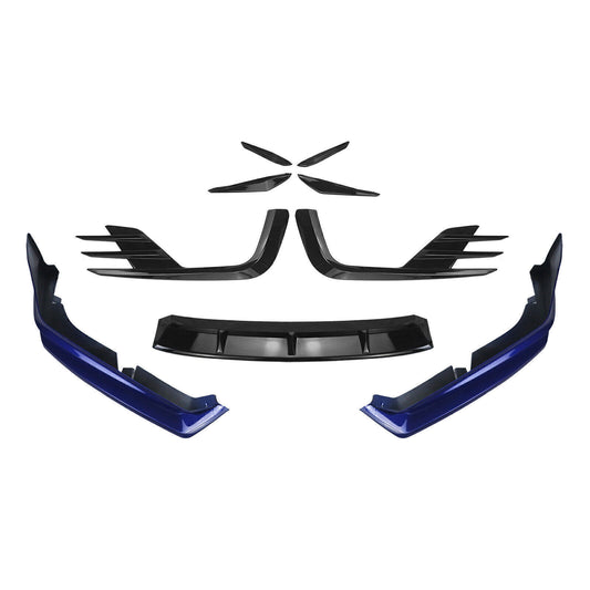 Blue Side Splitter Front Spoiler Air Vent Light Cover For Honda Accord 2021-2022