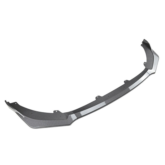 1Set Front Bumper Spoiler Lip For Kia Stinger 2018 2019-2023 Carbon Fiber Look