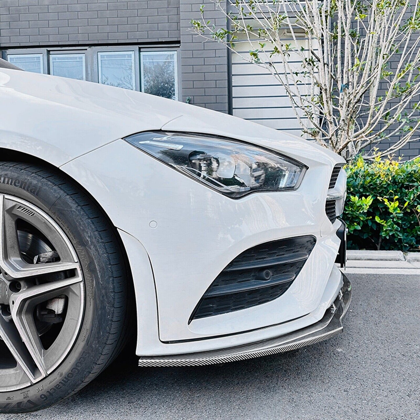 Front Bumper Spoiler Lip Kit For Benz CLA Class C118 X118 2020-2023 AMG Carbon Fiber