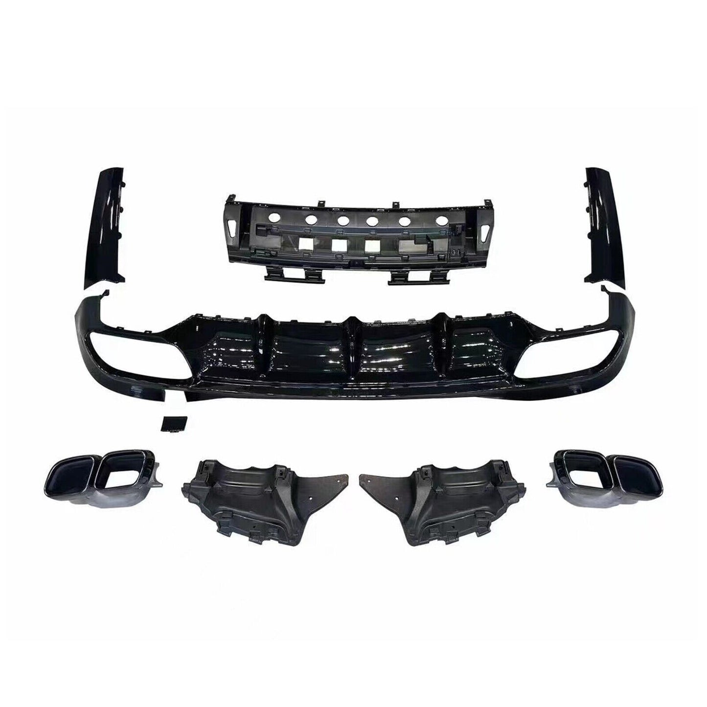 Car Rear Diffuser & Exhaust Pipe & Mount Bracket For Benz S Class W223 S63 AMG