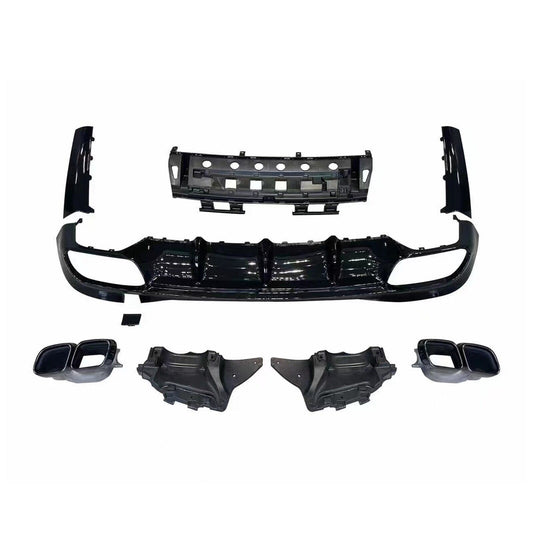 Car Rear Diffuser & Exhaust Pipe & Mount Bracket For Benz S Class W223 S63 AMG