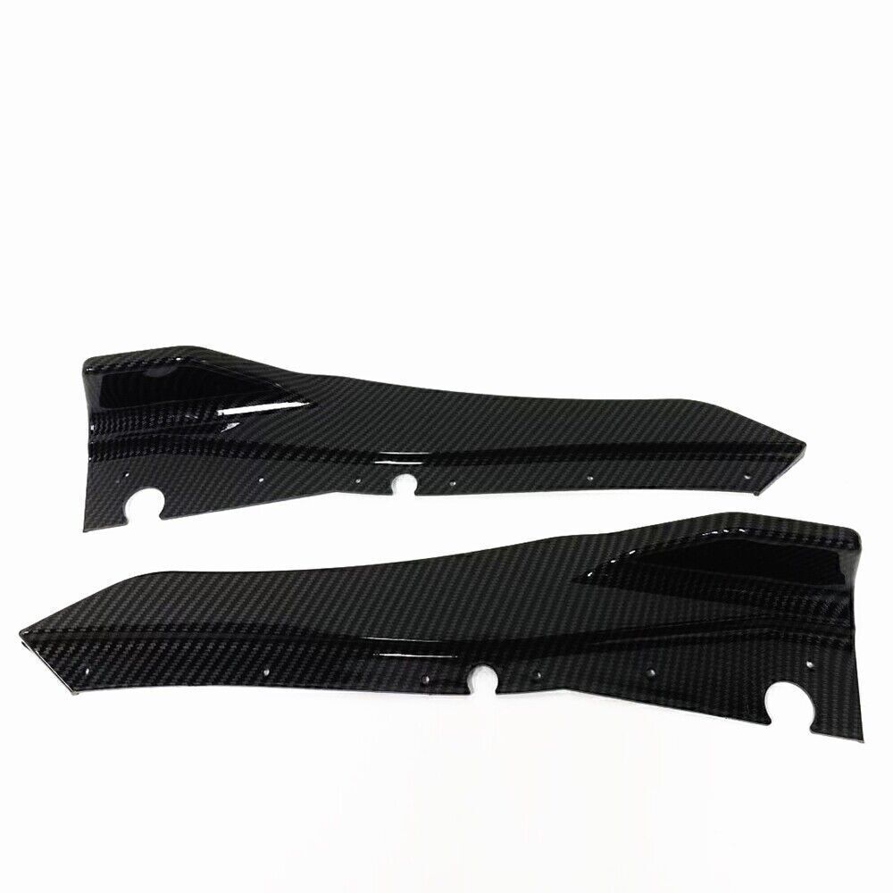 Rear Bumper Diffuser Lip+Side Splitter Cover For Infiniti Q50 2018-2021 W/ LED