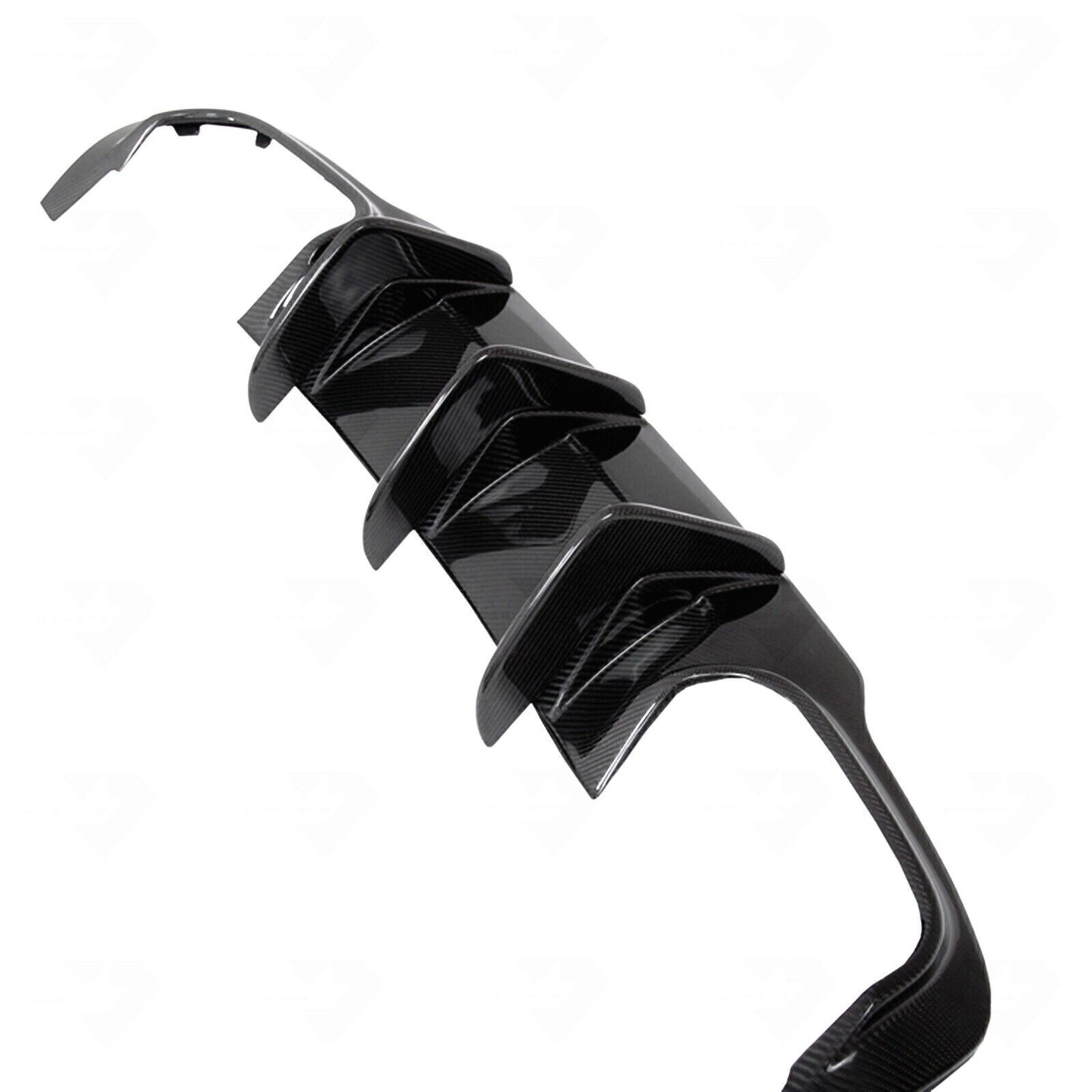 Black Rear Bumper Diffuser For Benz C63 W204 AMG 2012 2013-2014 Carbon Fiber