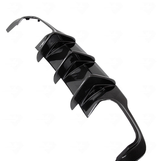 Black Rear Bumper Diffuser For Benz C63 W204 AMG 2012 2013-2014 Carbon Fiber