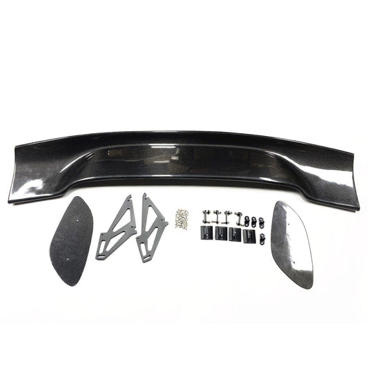 1x Black Carbon Fiber Racing Rear Trunk Spoiler Lip For 57'' 3D 3DI GT Universal