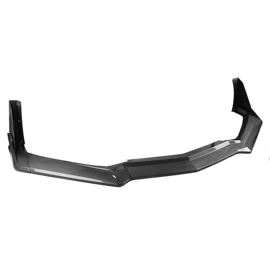 Front Bumper Spoiler Lip For Chevrolet Corvette C8 2020-2024 Carbon Fiber Look