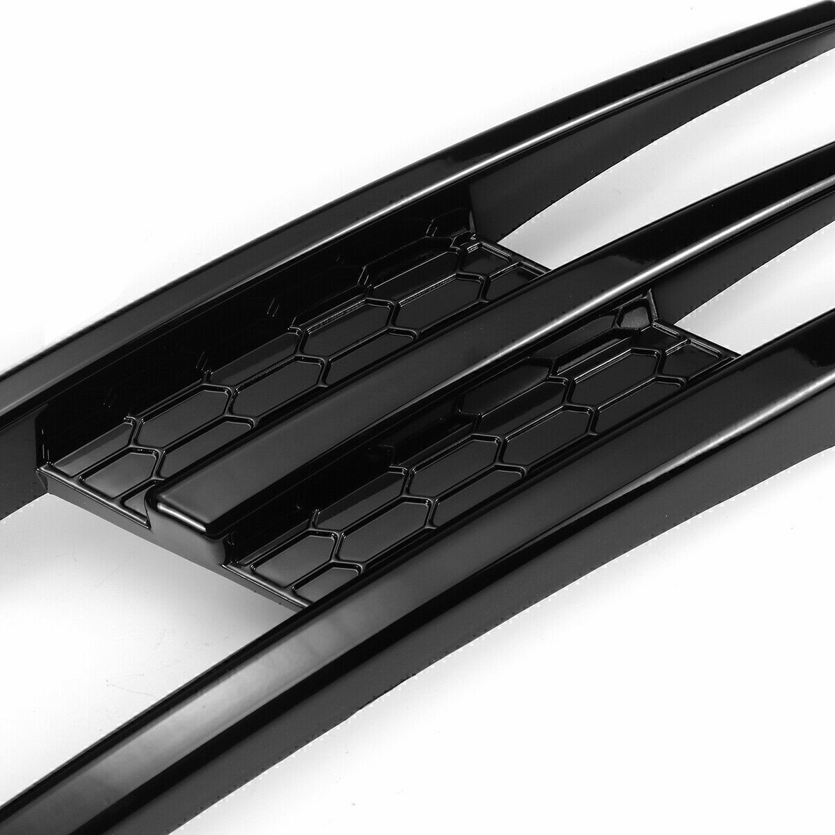 2x Glossy Black Front Fog Lamp Eyebrow Cover Trim For Golf MK7 2014 2015-2017