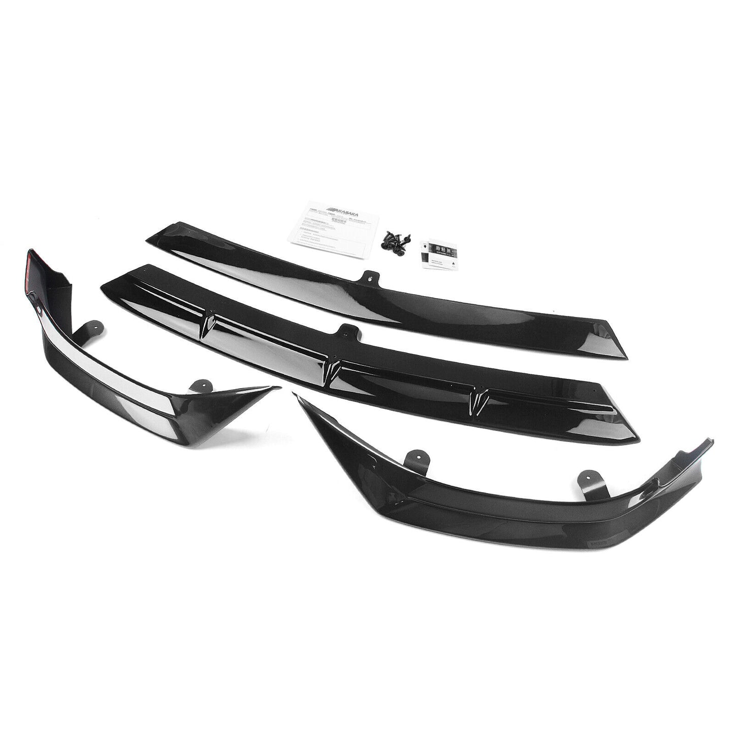 Front Bumper Spoiler Lip Side Cover Kit For Benz C Class W206 Sport AKASAKA Gray