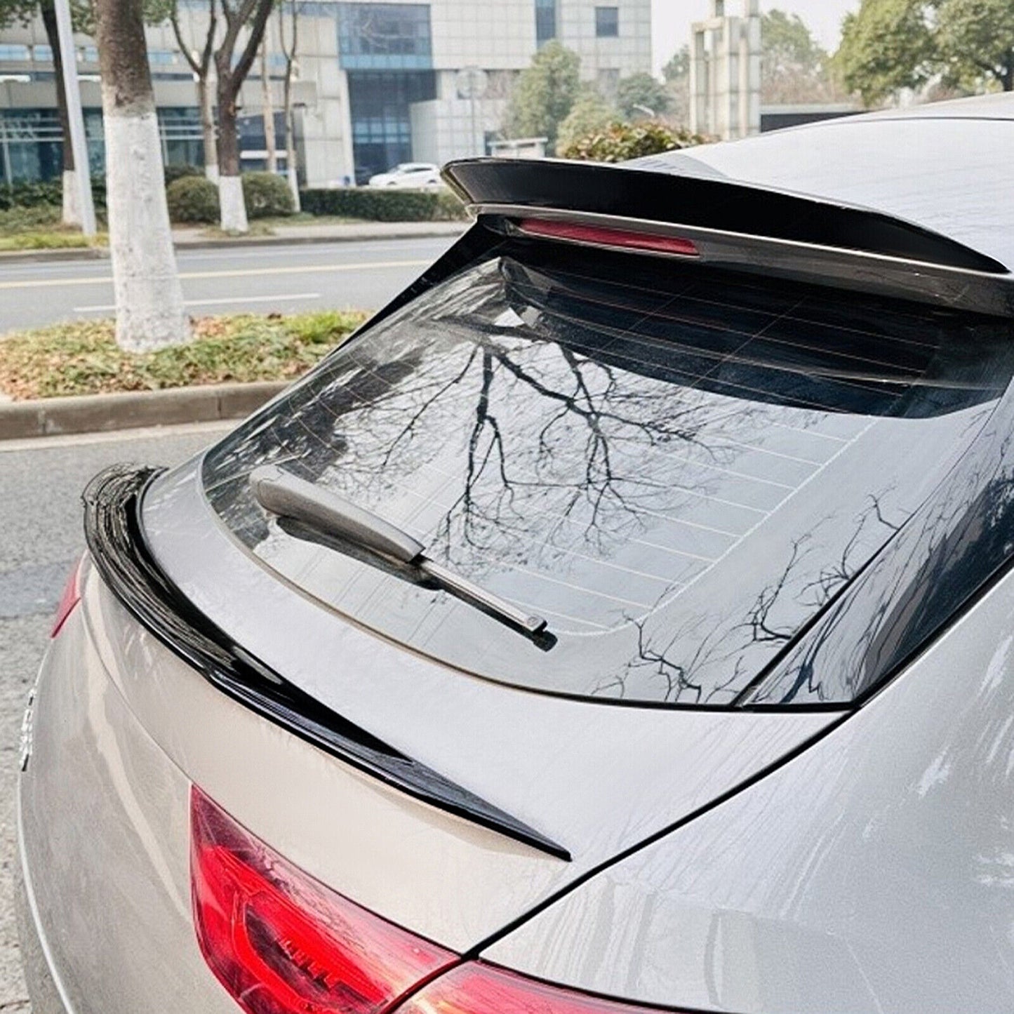 Car Roof+Rear Trunk Spoiler Wing For Benz CLA X118 CLA35 CLA45 AMG 2019-22 Black
