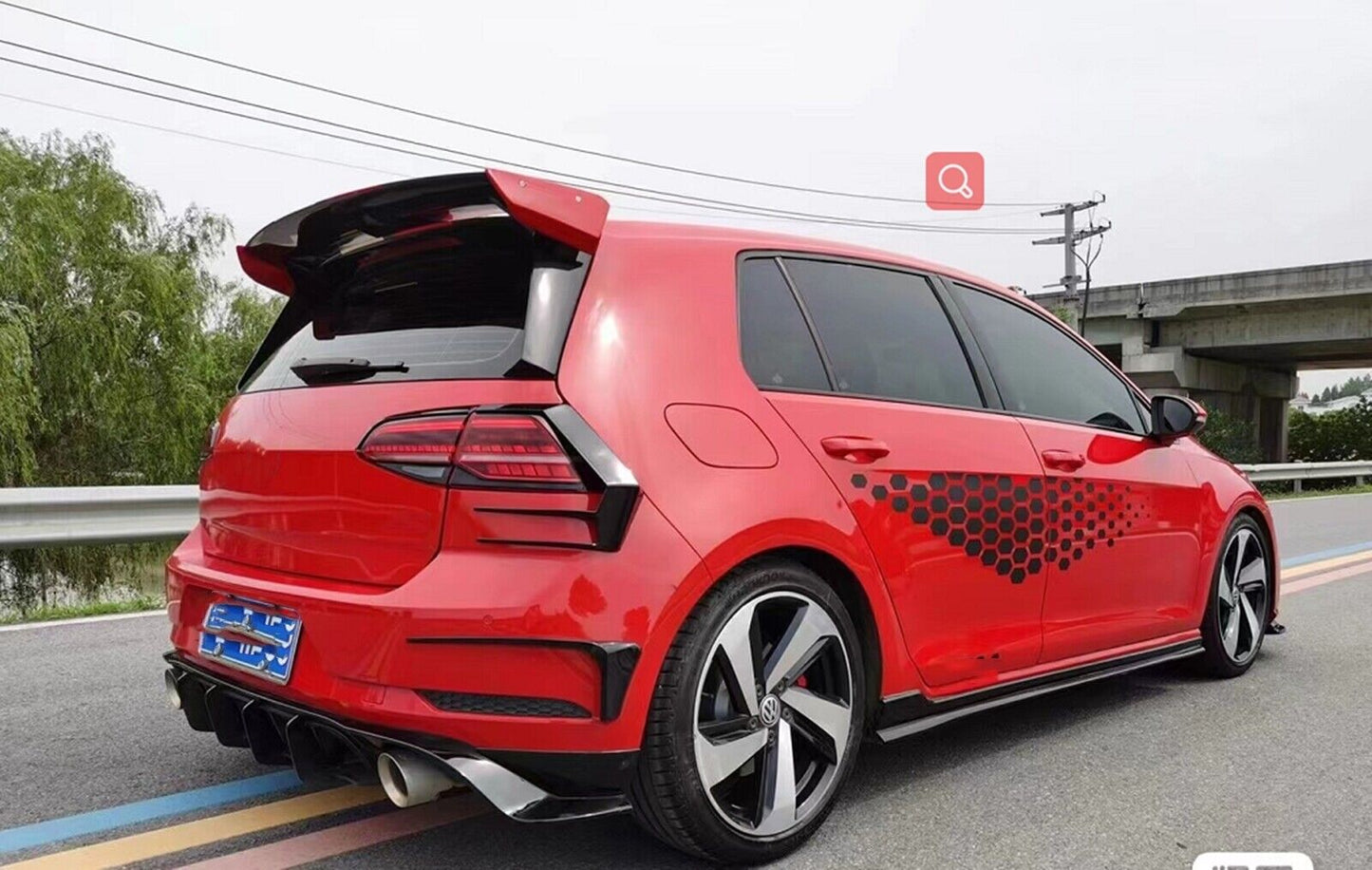 5x Rear Trunk Spoiler Wing For VW Golf7 MK7 MK7.5 GTI GTD 2014-2020 Matte Black