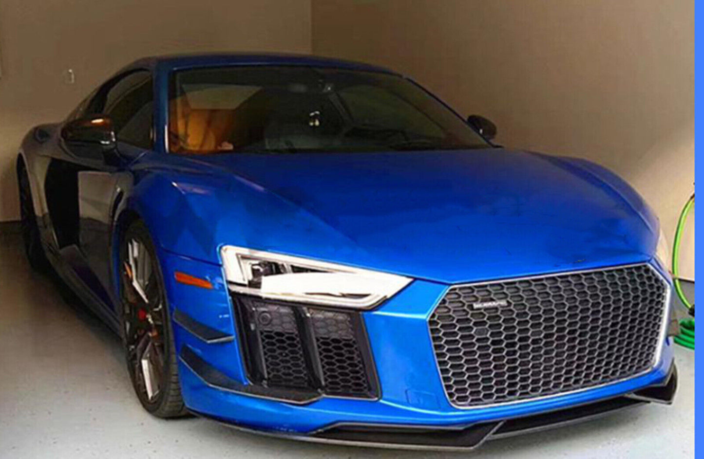 Real Carbon Fiber Front Bumper Spoiler Splitter Lip Kit For Audi R8 2016-2019