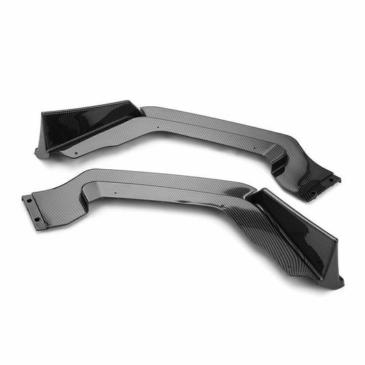 1 Set Front Bumper Spoiler Lip Splitter For Infiniti Q50 2014-2017 Carbon Look
