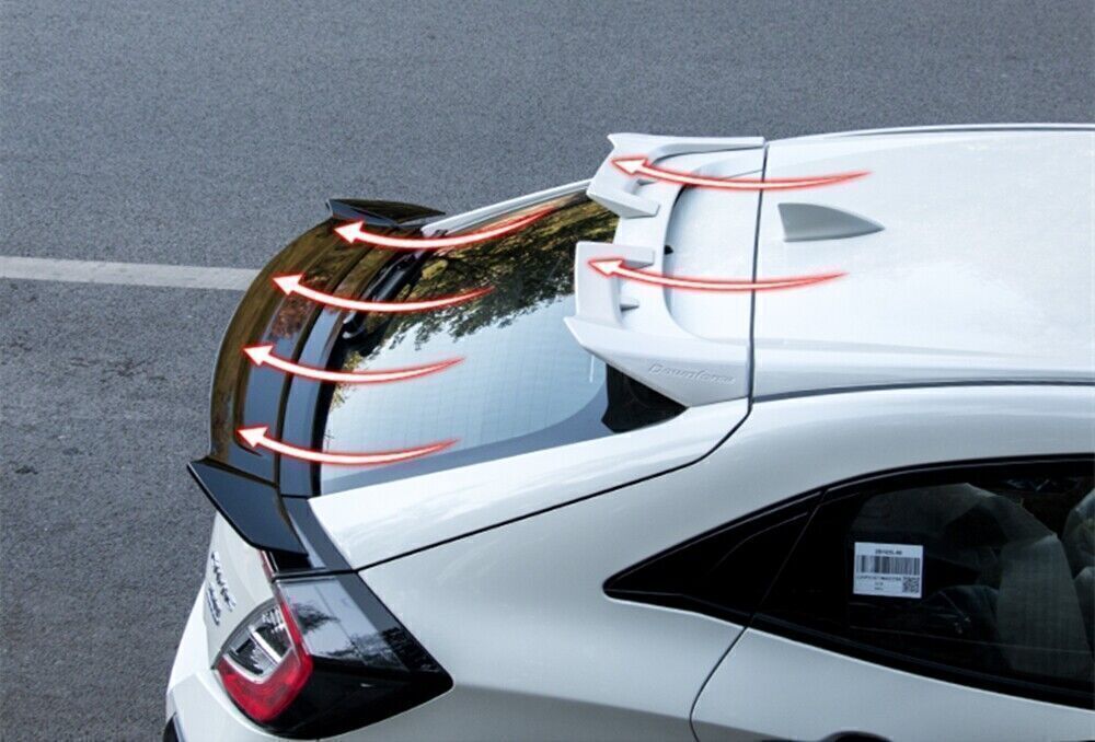 1Set Rear Trunk Spoiler Wing Lip Roof Cover For Honda Civic Hatchback 2020-2021