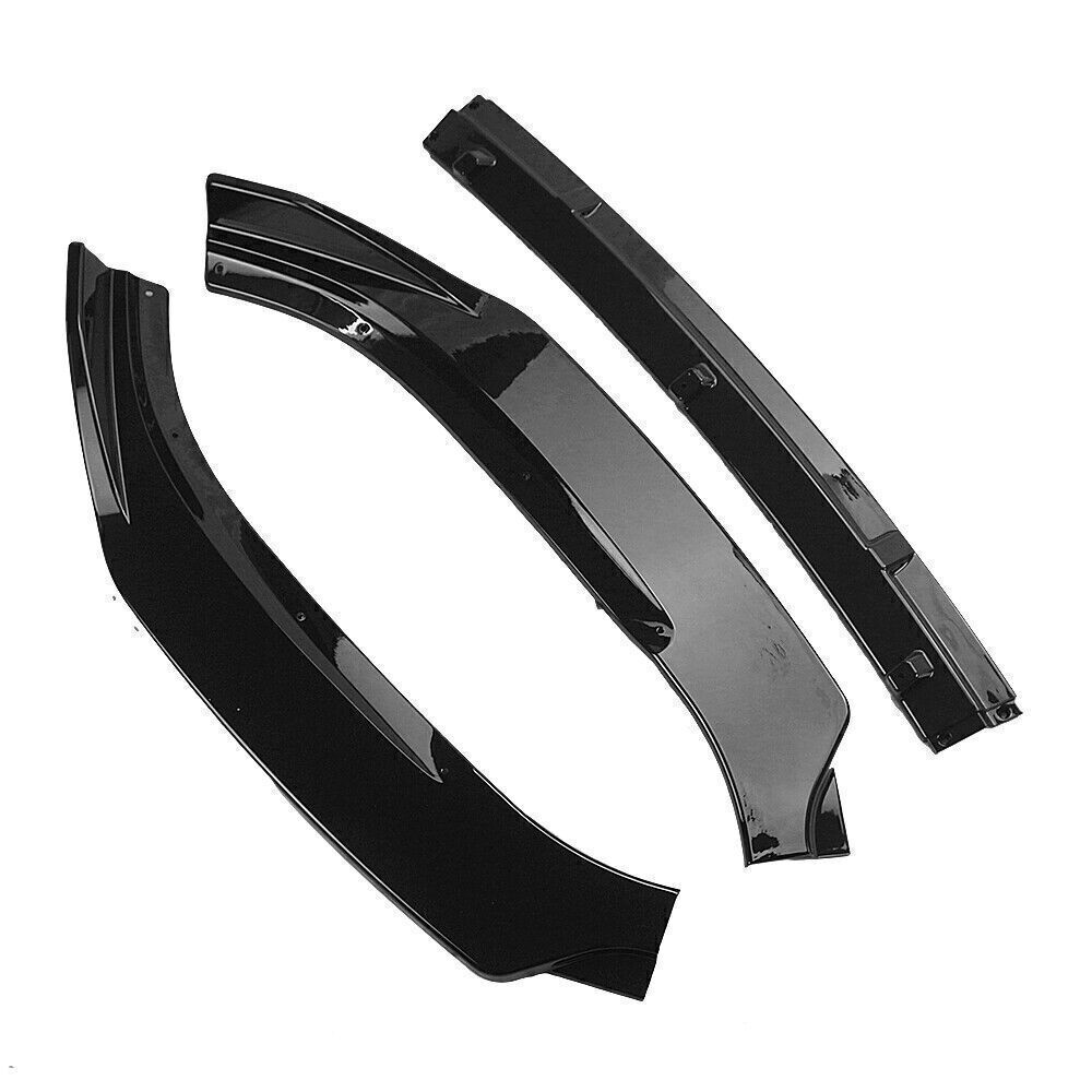 Front Bumper Lip Spoiler For MAZDA 3 Axela Sedan 2014 2015 2016-2018 Gloss Black