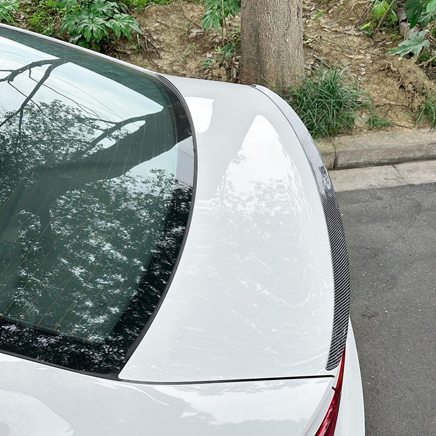 Car Rear Trunk Spoiler Wing For Audi A3 S3 8V Sedan 2014-2020 Carbon Fiber Look