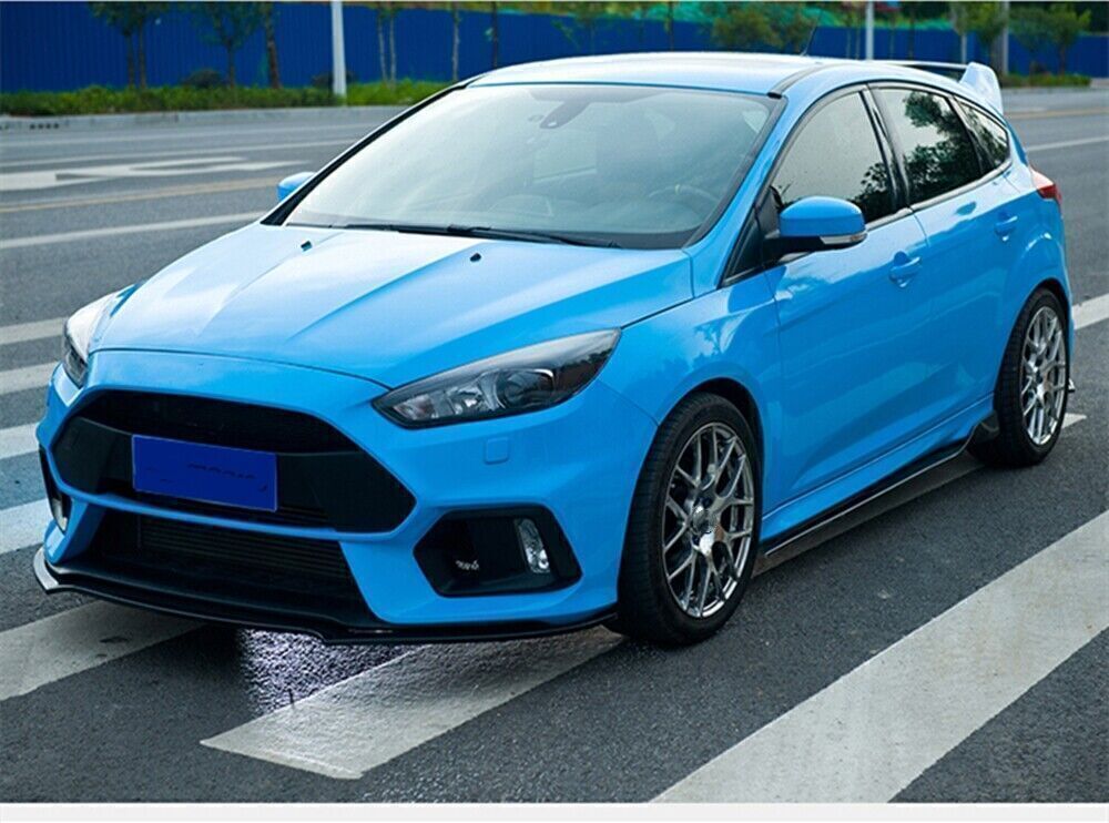 1x Front Bumper Lip Spoiler For Ford Focus RS ST 2015 2016 2017-2018 Gloss Black