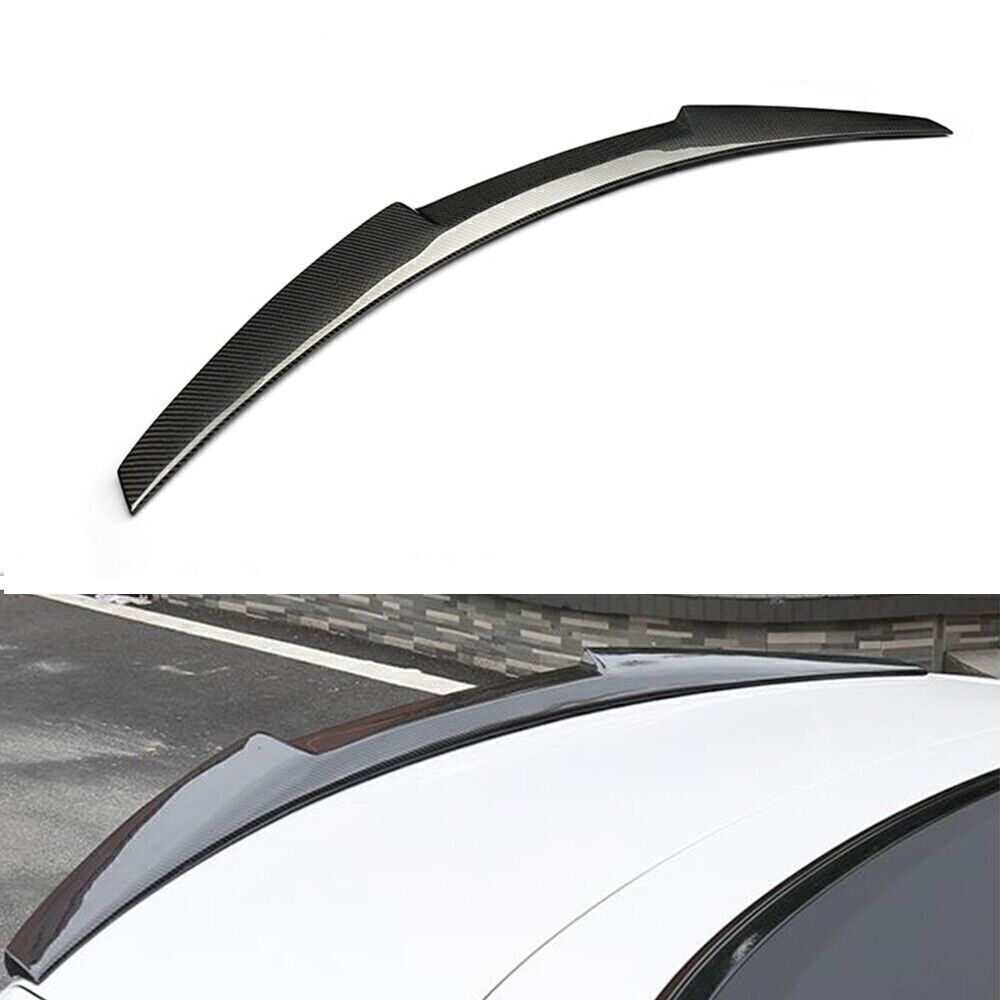 1Pc Car Rear Tail Trunk Spoiler Wing Carbon Fiber For BMW F82 M4 Style 2015-2020