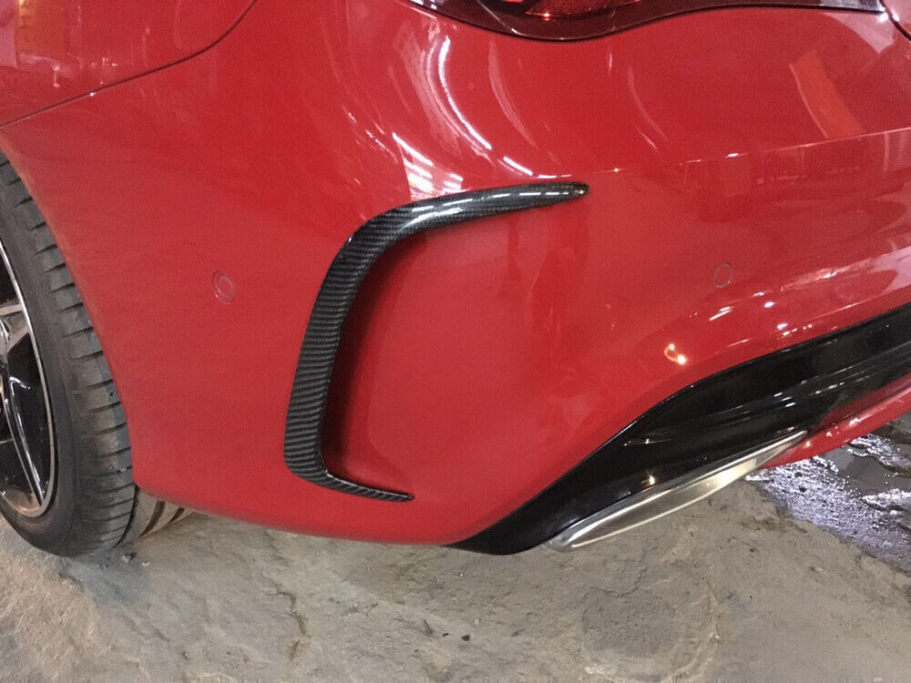 Black Canard Air Vent Cover Trim For Benz CLA250/200 W117 CLA45 Carbon Fiber