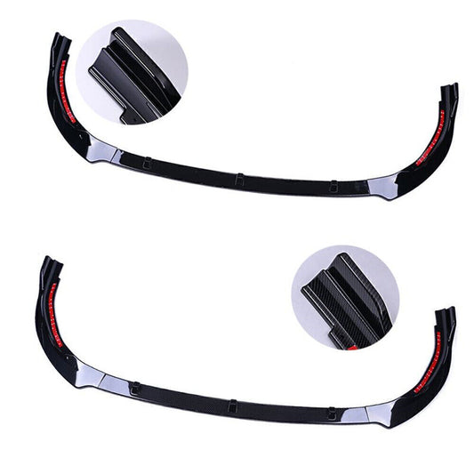 1Set Carbon Fiber Look Front Bumper Lip Trim For Toyota Camry L LE XLE 2018-2019