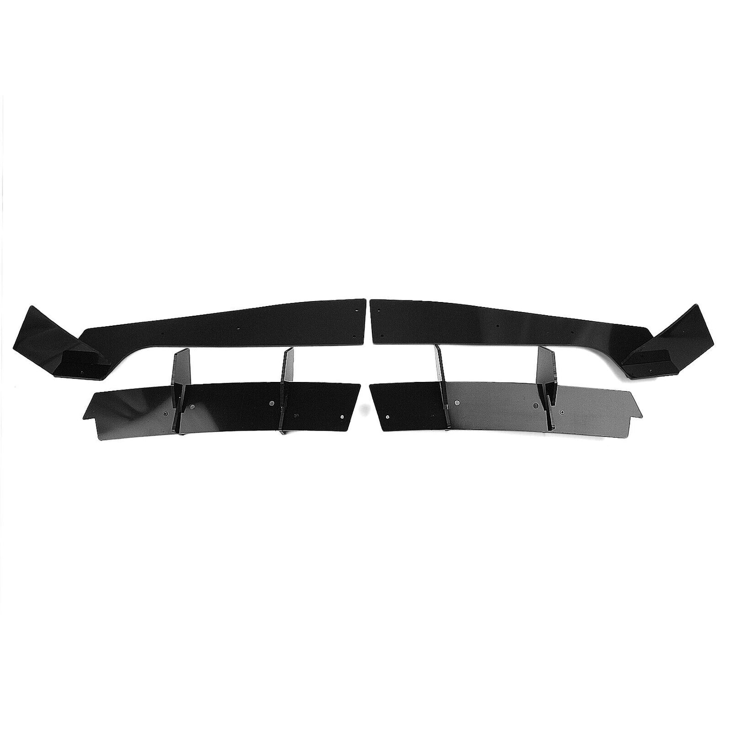 4x Car Rear Bumper Diffuser Lip Kit For Ford Mustang 2015 2016-2021 Gloss Black