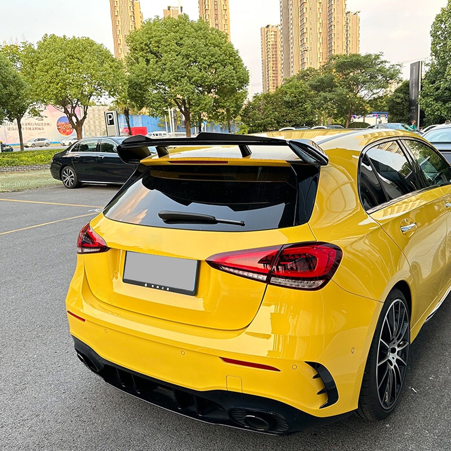 Rear Trunk Spoiler Lip Wing For Benz A Class W177 A35 A45 AMG 2019-2022 Carbon Fiber