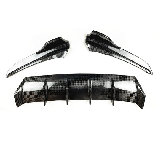 3x Rear Diffuser Trailer Cover Kit For LEXUS IS300 IS350 F Sport Sedan 2017-2019