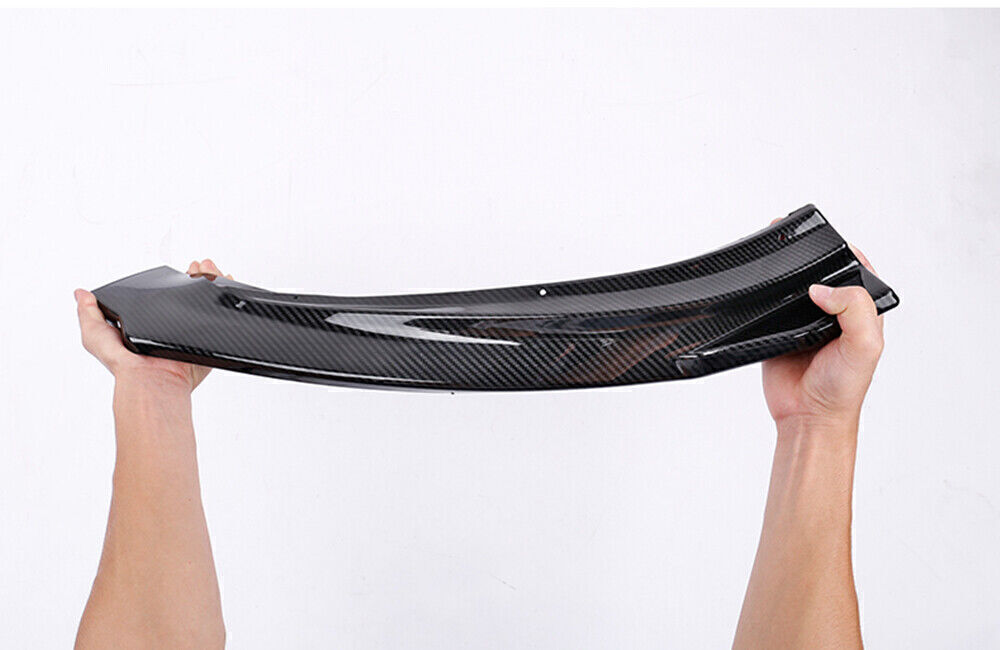 Carbon Fiber Look Car Front Bumper Spoiler Splitter Lip For VW Golf 7.5 2014-17