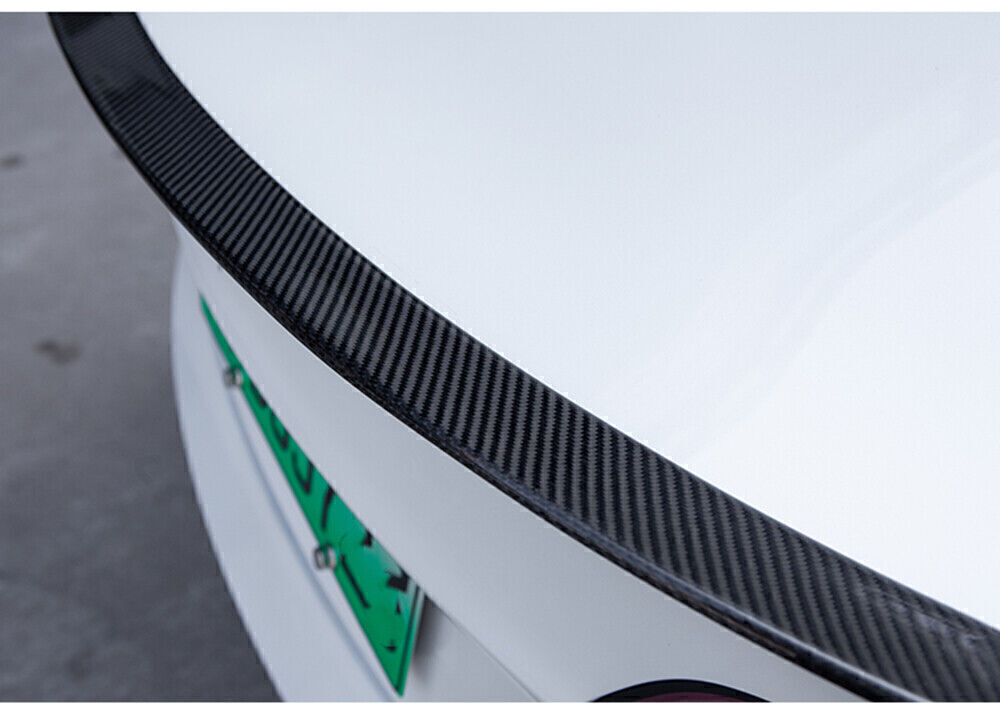 Carbon Fiber Car Rear Trunk Wing Spoiler Wing Lip For Tesla Model 3 2017-2023 DC