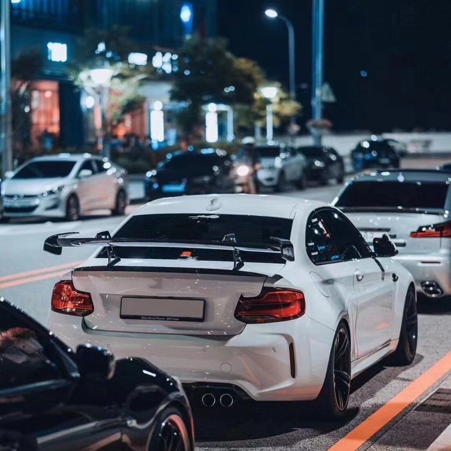 Carbon Fiber Rear Trunk Spoiler Lip Wing Kit For SUBARU WRX 2022 2023-2024 Black