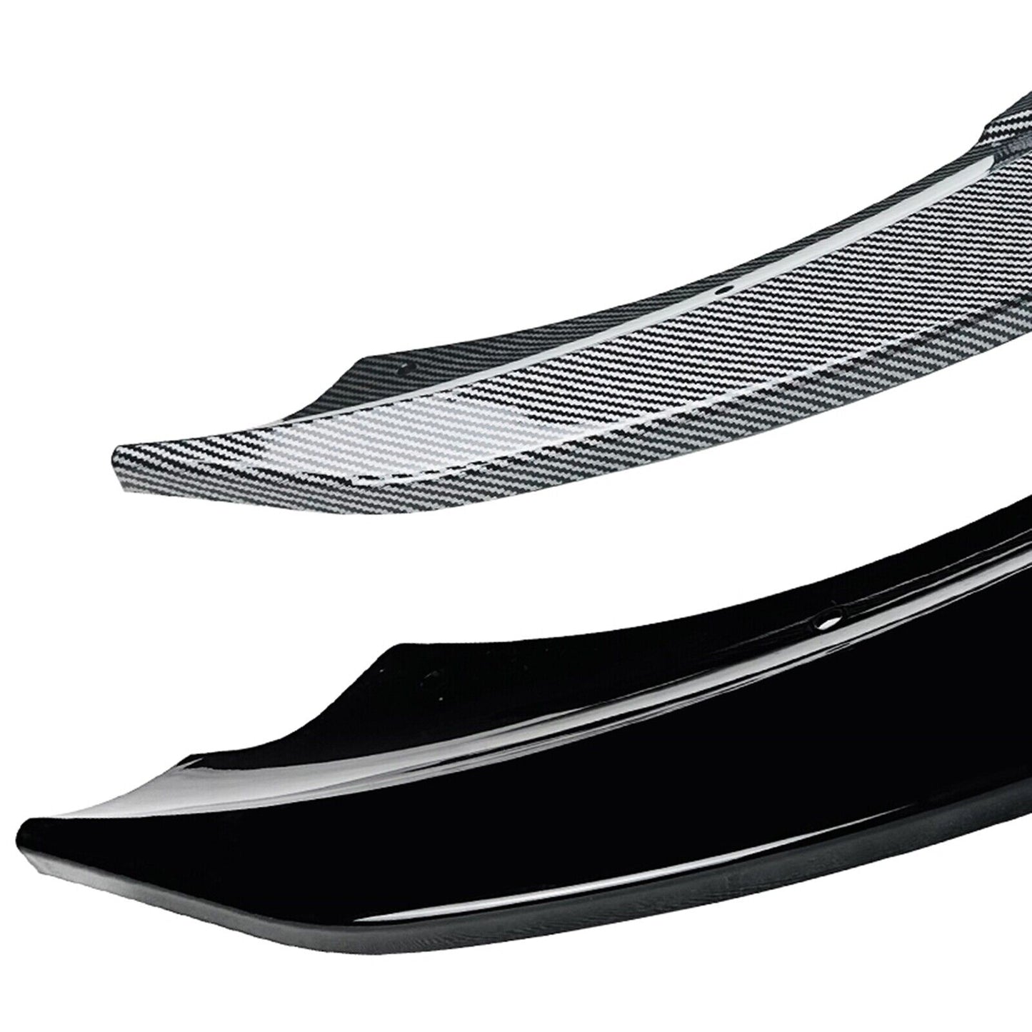 Car Front Bumper Spoiler Lip For Benz A Class W176 2013-2015 Carbon Fiber Look