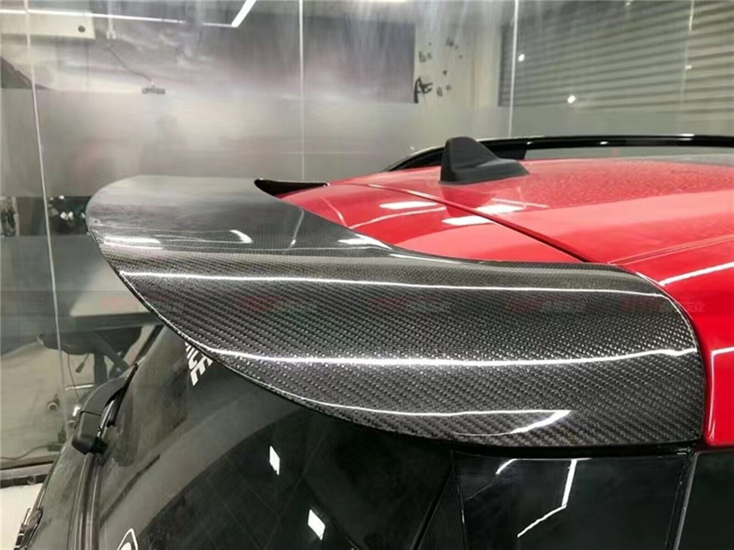 BLK Rear Trunk Spoiler Lip Wing For Mini Cooper Countryman F60 JCW Carbon Fiber