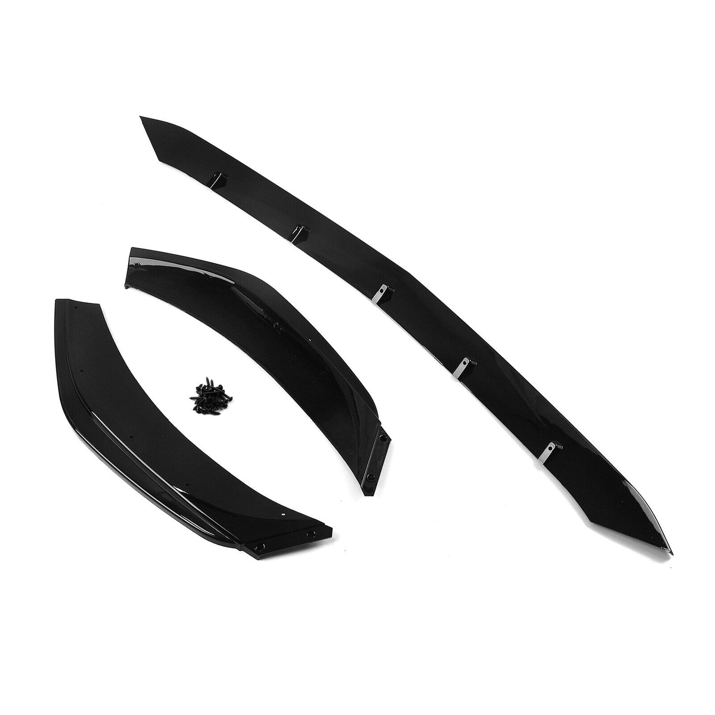 Front Bumper Spoiler Lip For Benz C W206 S206 C200 C260 C43 AMG 2022-2024 Black