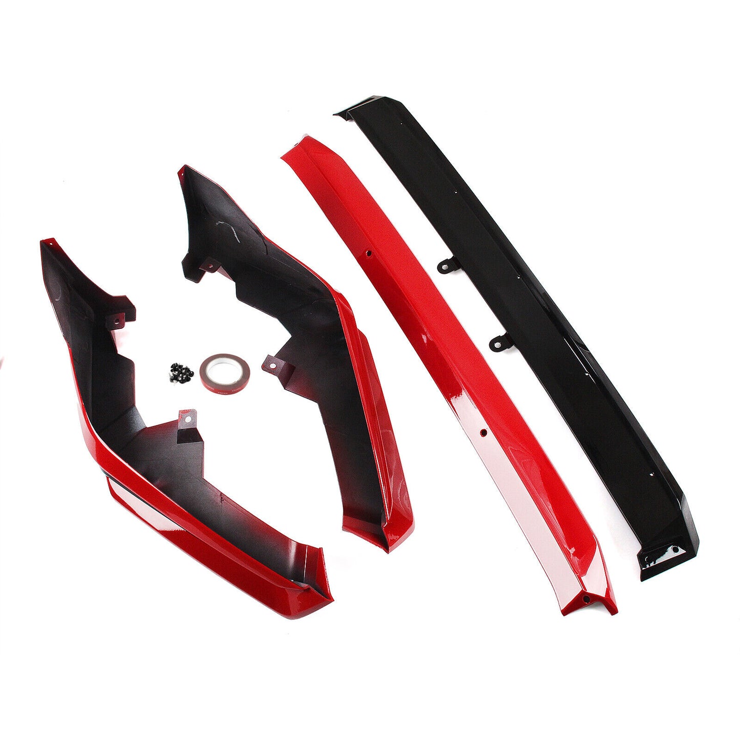 Car Front Bumper Spoiler Lip Side Cover Red For Honda Civic 11th 2022-2024 YOFER