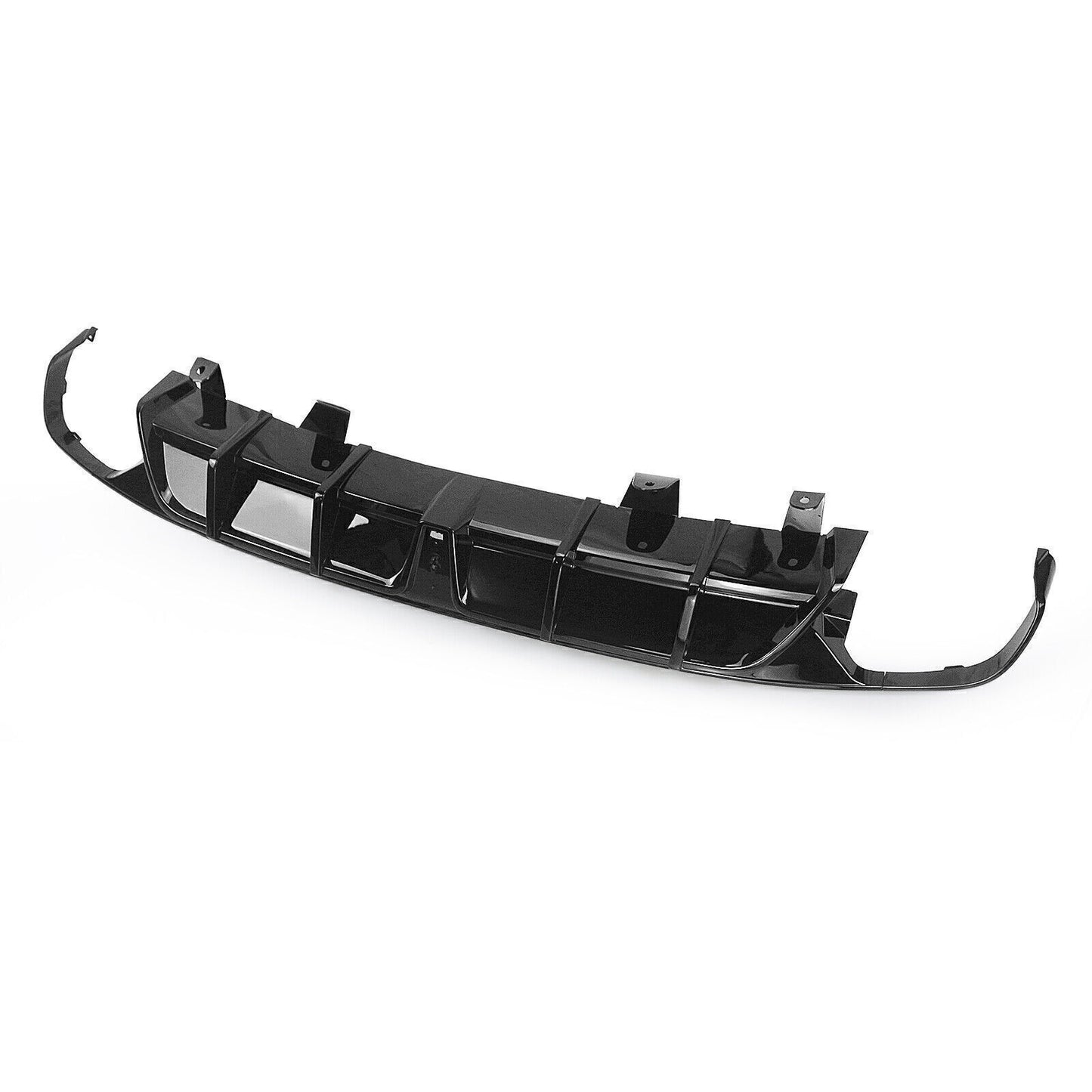 Black Rear Bumper Diffuser W/Light +Side Splitter Set For Honda Accord 2018-2022