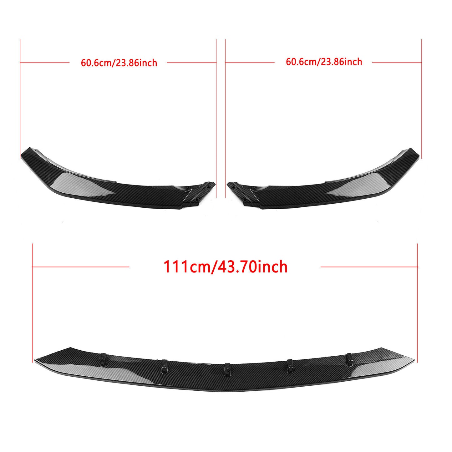 Front Bumper Spoiler Lip Kit For Benz A Class W176 A200 A250 A45 AMG 2015-2018