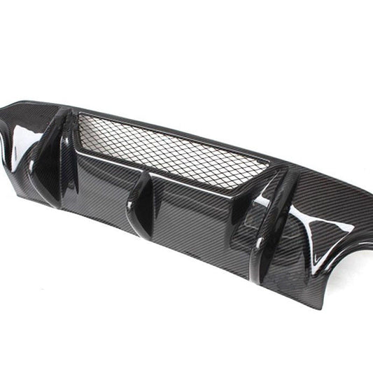 1Set Rear Diffuser Lip Bumper For Benz W204 C63 AMG 2012-2015 V Carbon Fiber