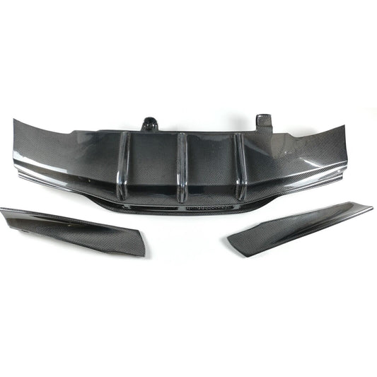 1Set Carbon Fiber Rear Bumper Diffuser Lip For Benz C63 AMG S PSM 2015-2021 2 Dr
