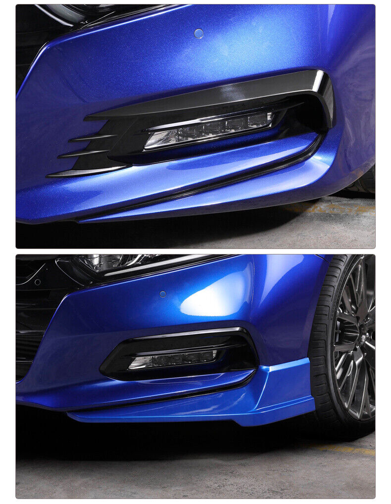 Car Front Bumper Spoiler Fog Light Trim Side Cover Blue For Honda Accord 2018-up