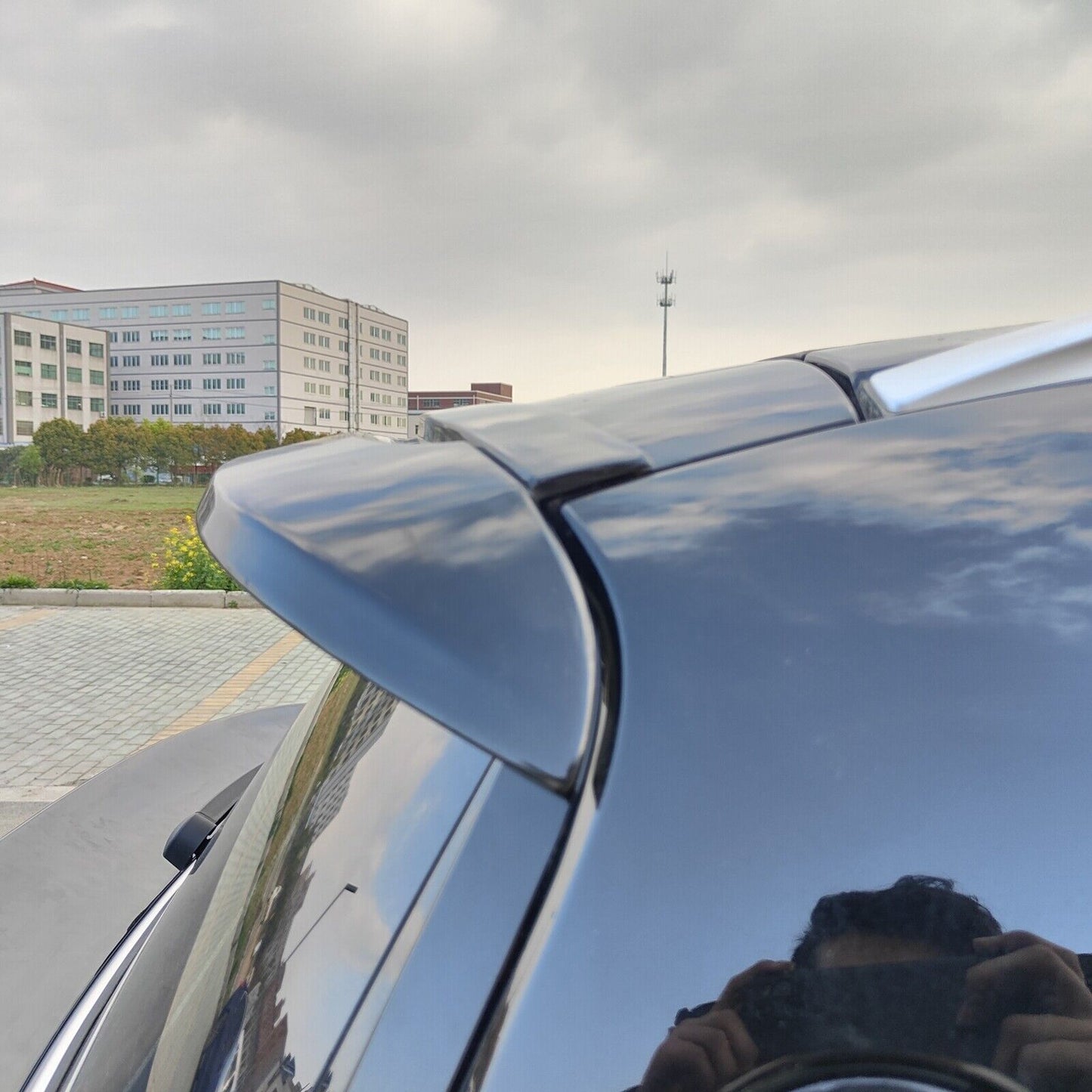 Rear Trunk Spoiler Wing Roof Lid For Benz Smart Fortwo 2022-23 Carbon Fiber Look